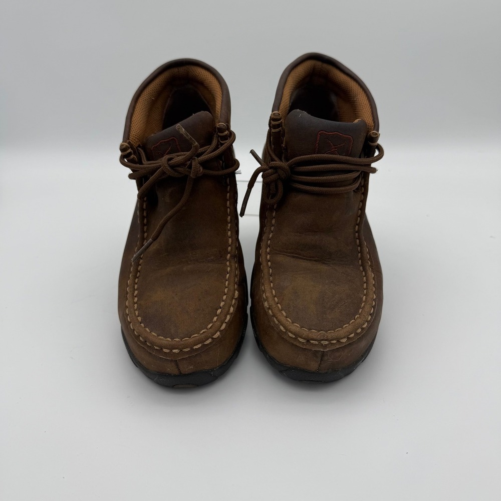 Twisted X Womens Driving Moc Steel Toe Work Boots Brown Leather WDMST01 Size 5.5 - Picture 2 of 8
